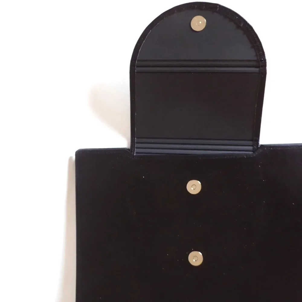 INFUSE BRAND BLACK LEATHER SPIRAL PRESENTATION BOOK SHEET PROTECTOR CASE BINDER